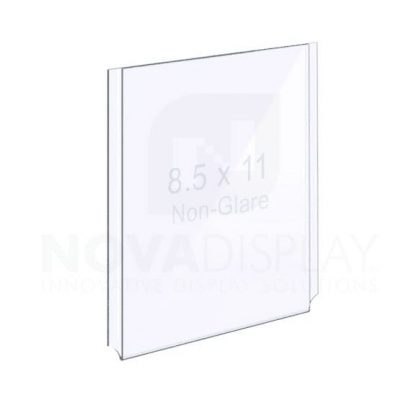 18EAAP-8511P-NG Non-Glare (Anti-Reflective) Easy Access Acrylic Pocket / Poster Holder – Portrait